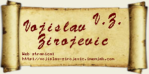 Vojislav Zirojević vizit kartica